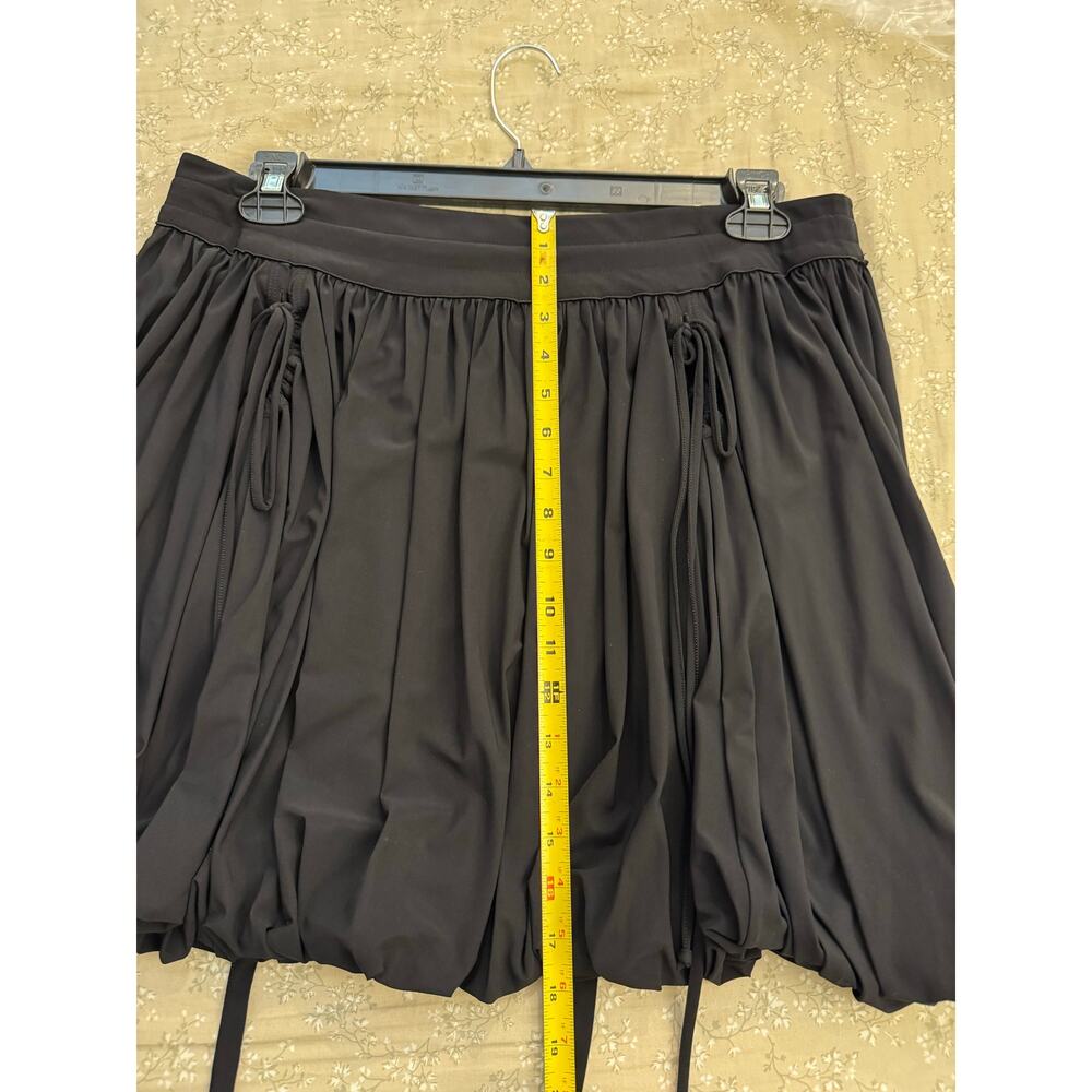 Marithé François Girbaud Black Balloon Bubble Hem Mini Skirt Tie size 7 ( sz S) - Picture 5 of 5